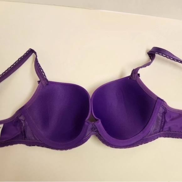 Freya Deco-Honey AA1254 Underwire Moulded Plunge Bra Iris Purple 32D Lingerie - Picture 6 of 8